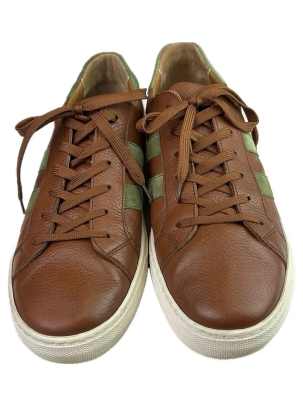 Luxurious VellaPais Duboce  Brown Men’s Leather Sneakers Sz 12 Made in Turkey